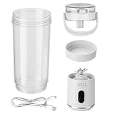 Portable Blender, 20 Oz Smoothie Blender USB Rechargeable Personal for Kitchen with 12 Blades Direct-Drink Lid Cup Base