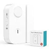 MIEUTE USB-C Rechargeable Door Alarm with ReusableAdhesive - 130dB Loud Siren & Strobe Light - Damage-IreeTravel Security for Hotel, Rental & Dorm - Portable WinlowAlarm, Dual Mode (Champagne Gold)