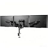 FORGING MOUNT Triple Monitor Mount for 13 to 32 inch Screens, Adjustable 3 Monitor Desk Mount, Triple Monitor Stand with Swivel, Tilt, Rotation, Clamp & Grommet Kit