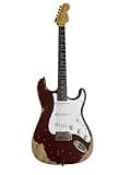 Solid Body Electric Guitar, Heavy Burgundy Single-Coils, Full Size 6-String for Rock Stage & Practice (Guitarra Electrica)