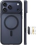 TORRAS Stronger Magnetic & Shockproof for iPhone 17 Pro Max Case, Fit for MagSafe, Military Grade Drop Protection, Camera Control, DIY Button, Slim for iPhone 17 Pro Max Case Translucent Matte Black