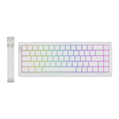 EPOMAKER HE68 Lite Hall Effect Gaming Keyboard, 8k Polling & 128K Scan Rate, 0.01mm Adjustable Trigger, 0.125ms Latency, 5-Layer Sound-Dampened, Snap Key, SOCD, A-RGB, Wired, Mac Software (White)