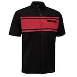 MMCC Men’s Classic Mechanic Button-Up Shop Shirt with Microfiber Cleaning Panel - Dual Chest Pockets