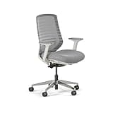 Branch Ergonomic Chair - A Versatile Desk Chair with Adjustable Lumbar Support, Breathable Mesh Backrest, and Smooth Wheels - Experience Optimal Comfort and Support - Pebble - White