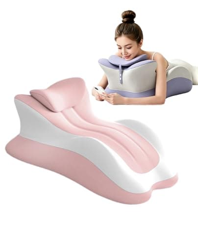 Memory Foam Wedge Pillow, 27°Angle Perfect Position Ergonomic High Density Memory Foam Wedge Pillow Multi-Functional Bed Position Pillow with Removable Cover for Hip & Back Support (Pink)