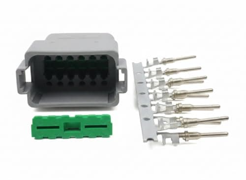 12 Pin Connector DT04-12PA Gray Waterproof Electrical Wire Connector with Solid Contacts 14-20AWG,1060-16-0122,W12P,DT04-12PA-KIT