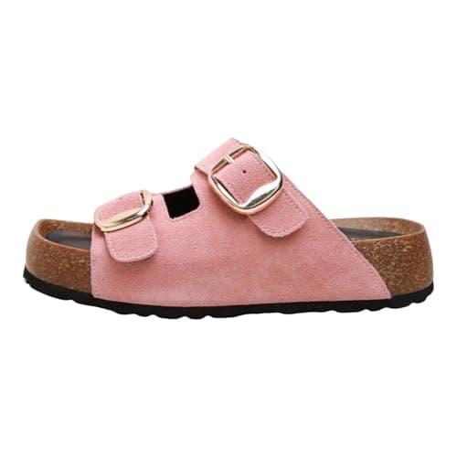 Women Dressy Beach Slides for Women Footwear Comfortable Chunky Lightweight Foam Slip on Slides Adjustable Buckle Cushion Recovery Flip Flops Non-Slip Shoes Indoor Outdoor