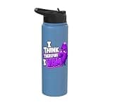 I Think Therefore I Yam Ube Pun Purple Yam Dad Joke Stainless Steel Insulated Water Bottle