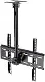LNNW Adjustable Ceiling TV Mount Bracket - Ceiling TV Mount for 32-55 Inch Screen, Adjustable Tilt Swivel TV Ceiling Mount for Most LED LCD Flat Curved Screen TVs & Monitors