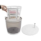 2 in 1 Manual Washing Machine, Non Electric Portable Washer Spin Dryer, Compact Hand Crank Laundry Machine, or RV Travel Dorm Apartment Camping Use, Lightweight Durable Plastic Build