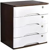 GFSGHZZ Lockable Desktop Storage Box - Wooden A4 Nizer for Office Supplies Flat File Cabinet with Drawers for Receipts & Documents Elegant Desktop Nizer Solution,A-3 Drawers