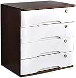 GFSGHZZ Lockable Desktop Storage Box - Wooden A4 Nizer for Office Supplies Flat File Cabinet with Drawers for Receipts & Documents Elegant Desktop Nizer Solution,A-3 Drawers