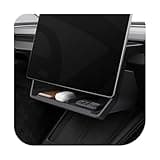 Spigen [Upgraded Under Screen Storage Organizer for Tesla Model Y Juniper (Standard, Premium & Performance 2025/2026) and Model 3 Highland (Standard, Premium & Performance 2024/25/26) - Black