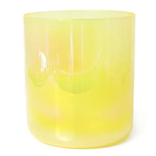 ZHDLdpUS 7inch Clear Alchemist Crystal Singing Bowl, for Sound Healing, Therapy, Meditation, Improve Energy, with Free Acrylic Striker & O-Ring (Color : Yellow, Size : A Note)