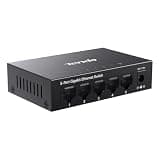 Tenda 5 Port Gigabit Ethernet Switch | Ethernet Splitter | 5 x 1000Mbps Ports | Unmanaged Network Switch | Plug & Play | Desktop/Wall-Mount | Fanless Quiet | Sturdy Metal Case | Traffic Optimization