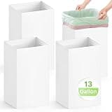 Magicheap 13 Gallon Disposable Trash Cans for Parties, 4 Pack, White
