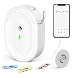 HKHKPI Label Maker Machine with Tape, N12 Bluetooth Label Printer, Portable Mini Label Makers for School, Home, Office, Labeler Waterproof Labels with Multiple Templates, White