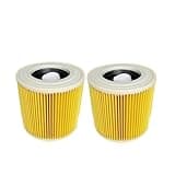 PYQMZTRV 2 Pcs Wet/Dry Vacuum Replacement Filter,Compatible for Karcher WD2, WD3, MV2, MV3, WD2.200, WD3.500 WD 3.200, A2204, A2254, A2101,A2201