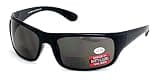 V.W.E. Large Men Safety Sunglasses With Reading Bifocal - ANSI Z87.1+ Certified Glasses Readers (Gloss Black, 1.50)