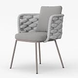 78.74'' 7-piece Outdoor Patio Dining Set, Sintered Stone Table with Rope Woven Chairs for 6, Stylish Gray & White Furniture for Backyard, Garden, Or Balcony Light Gray