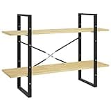KGHFDVB 2-Tier Book Cabinet 39.4x11.8x27.6 Inches Solid Pine Wood Industrial Bookshelf for Home Office Storage