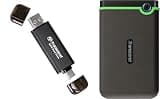 Transcend 2TB Rugged External Hard Drive and 1TB External SSD Bundle