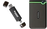 Transcend 2TB Rugged External Hard Drive and 1TB External SSD Bundle