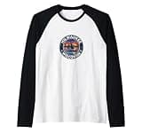 Milwaukee Wisconsin Vintage Sailing Sail Boat xi Raglan Baseball Tee