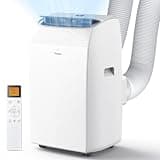 Gasbye Dual Hose Portable Air Conditioners, 12,000 BTU Portable AC Cools Up to 450 Sq.Ft, Low Noise (45dB), Backlit Remote Control, 3-in-1 Cooling, Fan & Dehumidifier for Large Room, White