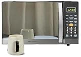 Emerson MWG1191SB 1.1 Cu. Ft. Microwave with Built-In Grill Function, 1100W Power, Stainless Steel, LED Timer Display, 11 Power Levels, 9 Preset Cooking Options, Removable Glass Turntable, Child Lock