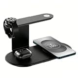 2027 Metal Charging Station with Night Light Compatible with Samsung Phone S23 Multiple Devices, Wireless Charger, Charging Stand Compatible with Samsung S26/25/24, Only for Galaxy Watch 8, for Buds4
