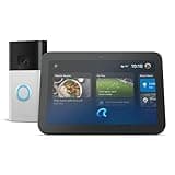 Amazon Echo Show 8 with Ring Battery Doorbell (newest model), Designed for Alexa+