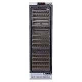 Pemberly Row 24" Built-in Panel Ready Wine Cooler, Three Zones, 100-Bottle Capacity, Wooden Shelves, LED Lighting, Reversible Door, Low-E Glass, Whisper-Quiet Compressor, Kitchen or Bar Use