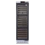 Pemberly Row 24" Built-in Panel Ready Wine Cooler, Three Zones, 100-Bottle Capacity, Wooden Shelves, LED Lighting, Reversible Door, Low-E Glass, Whisper-Quiet Compressor, Kitchen or Bar Use
