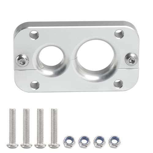 Topteng Terminator Firewall Pass Through Eliminates Grommet for Holley 01232023, 1 1/8" and 3/4" Holes, Aluminum Alloy, Direct Replacement for Wiring Harness Installation