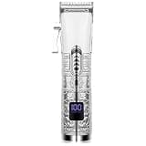 Barber Scissors Hair Clippers for Men, Professional Cordless Trimmer Barbershop Rechargeable Clipper Electric Fade Cutter Portable LCD Display