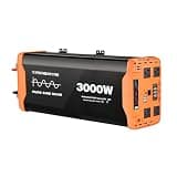 MLMKML Pure sine Wave Inverter 1500W 2000W 2500W 3000W 12VDC/24VDC to 220V AC Converter with WiFi,Smart LCD Display(Optional) Dual Fans(3000W)