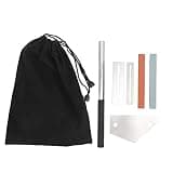 YUKOFE Professional Guitar Repairing Tool Set 6pcs Stainless Steel Fret Cleaning Polish File Protector Grinding Maintenance Kit for Electric Acoustic Bass Ukulele