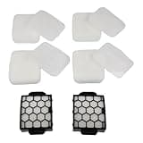 Replacement Filter Kit for Shark LA401 LA555 LA700 LA300 LA301 LA322 LA351 LA500 LA502 LA360 LA362 LA455 LA702 Upright Vacuum, Includes 2 Filters, 4 Foam and 4 Felt Pieces