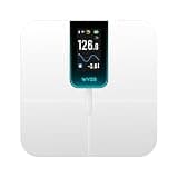 Wyze Scale Ultra, Smart Scale with 4.3" Color Display, Digital Bathroom Scale for Body Weight BMI Muscle Mass Composition, Wi-Fi & Bluetooth Body Fat Scale with Heart Rate- White