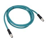 Omquot M12 Ethernet Cable Industrial 8 Pin X-Coded Male to Male Waterproof 10GBPS for Routers and PLCs TPU PVC 1 Unit