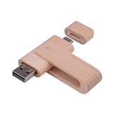 CarryBright Bulk Custom Wood USB Flash Drives Custom Logo Text Packaging, for Corporate Events, Trade Shows, Client onboarding, Business Gifts and Bulk Promotional campaigns.(100,4 GB)
