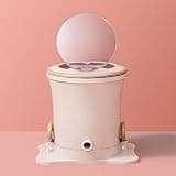 Non-Electric Manual Portable Dryer Machine Household Products Mini Hand Crank Washing Machine for Camping Dorm (Apricot)