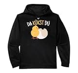 Da Kükst Du I Funny Easter Eggs Children Chicken Chick Performance Hoodie