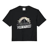 Retro Milwaukee Landscape Vintage Souvenir Comfort Colors Crop Top