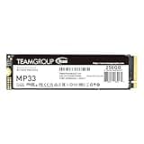 TEAMGROUP MP33 256GB SLC Cache 3D NAND TLC NVMe 1.3 PCIe Gen3x4 M.2 2280 Internal SSD R/W Speed up to 1600/1000 MB/s Laptop&PC Desktop TM8FP6256G0C101