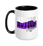 purple Motion Different purple Graphic Ceramic Mug, Black/White, 15oz