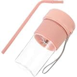 HAKIDZEL Portable Juicer Cup 350ml with Efficient Motor and Stainless Steel Blade, Compact and Portable Juice Blender for Travel, Smoothies, and Fresh Shakes with Straw Hole