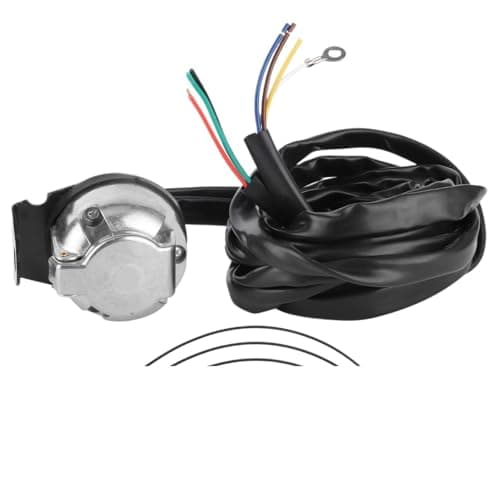 VCALDGFZ 7 Pin RV L*/ED Replaceent Trailer Connector Socket Wiring Plug 2 Cable for Coercial Vehicles Trailers Boat Accessories