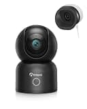 Anlapus 4K Pan/Tilt Indoor WiFi Camera with One-Touch Call and 5MP 3K Magnetic Window Camera with Adjustable Angle Mount, AI Detection, Night Vision, 2.4/5GHz WiFi, Two-Way Talk, Local & Cloud Storage
